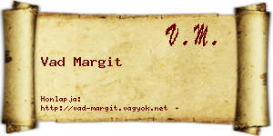 Vad Margit névjegykártya